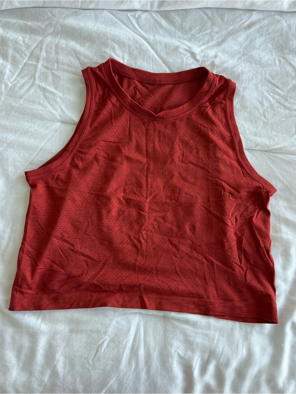 Lululemon Women’s Orange Sleeveless Crop Tank Top